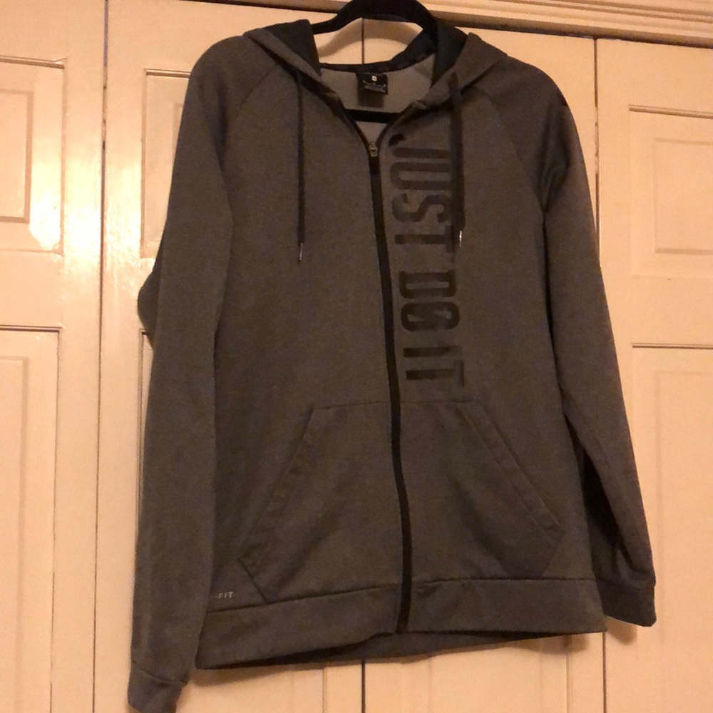 Nike Dri Fit Zip Up Just Do It hooded SZ M R1